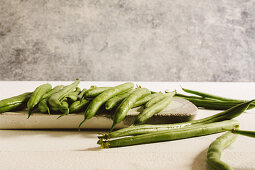 Raw round green beans