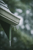 Icicles hanging from guttering