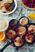 Ricotta pancakes with lemon and poppyseeds