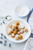 Home-made apricot balls