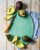 Avocado, whole and in pieces