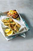Oat-crusted baked chicken strips