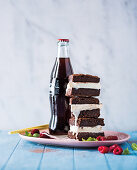 Brandy-Cola-Brownie Eissandwich