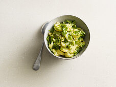 Green potato salad