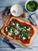 Spinat-Ricotta-Pizza