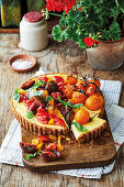 Ricotta tart with tomatoes two ways