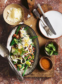 Borlotti and green bean salad with anchovy and parmesan