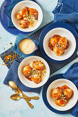 Orange-spiced golden syrup dumplings
