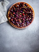 Grape and rapadura tart