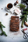 Veganer Nougat-Baumkuchen zu Weihnachten