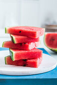 Stacked watermelon slices
