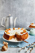 Carrot cake with ginger for Easter