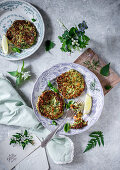Asparagus and wild garlic fritters