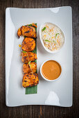 Chicken Tikka mit Curry und Reis (Indien)