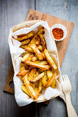 French fries with paprika powder