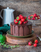Chocolate stawberry cake
