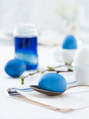 Dying Easter eggs blue
