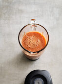 Melon and gazpacho smoothie with tomatoes, pepper and celery