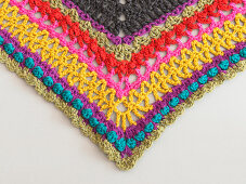 A crocheted shawl