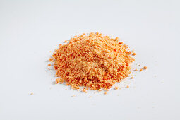 Homemade spice mixture with peperoni, garlic, salt and ginger
