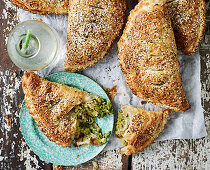 Broccoli, mustard and cheddar hand pies