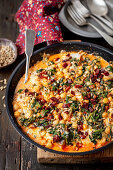 Fish with chickpeas and chorizo