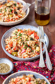 Barley with chicken and veggies