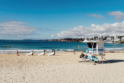 Surfers at Bondi Beach, NSW, Australia