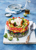 Layered Mexican salad