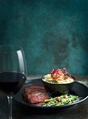 Steak and red wine