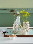 Macrame vase covers