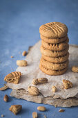 Stack of a peanut butter cookies