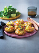 Twice-baked potatoes with smoked trout