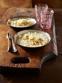 Risotto al Castelmagno (Risotto mt Castelmagno-Käse, Piemont, Italien)