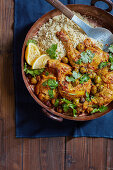 Chicken tagine with preserved lemóns and olives