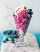 Blueberry and coconut swirl