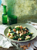 Fusilli with pancetta, broccolini and Cavolo Nero