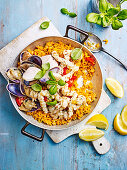 Fast Pipi and Squid Paella