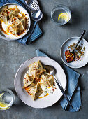 Greek lamb manti with lemon and burnt butter