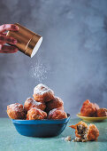 Sweet mung bean and coconut fritters