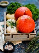 Pumpkins with herbs