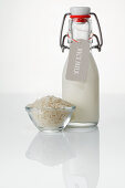 Rice milk and rice grains