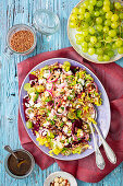 Buchweizen-Rote-Bete-Salat mit Trauben und Feta