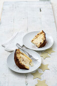 Panettone semi-freddo with mascarpone cream and almond liqueur