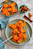 Pumpkin gnocchi with nuts
