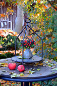 Posy of rose hips and privet berries