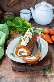Carrot roll with cream cheese