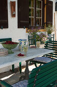 Garden table and chairs on terrace