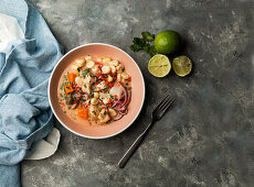 Ceviche - Peruvian marinated fish with hand squeeed lime juice