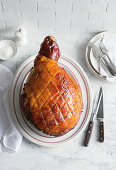 Glazed Christmas ham